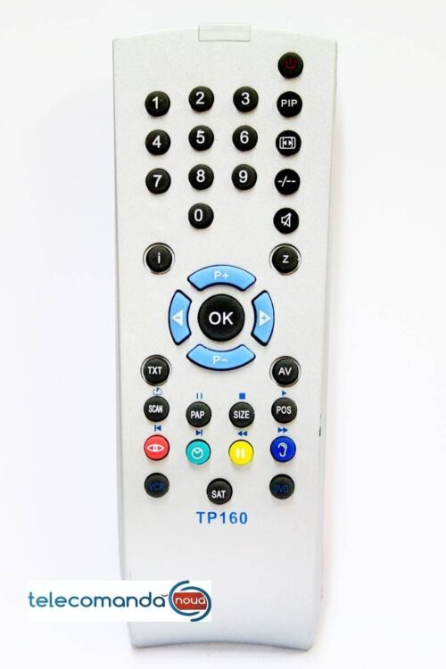 Telecomanda  TP160 nu are nevoie de nici o alta setare suplimentara avand aceleasi functii si aceeasi dispozitie a butoanelor dupa cum se vede in poza de prezentare. Telecomanda inlocuieste originalul. Va rugam sa verificati compatibilitatea cu cea originala a televizorului daca nu sunteti sigur ca se potriveste , va rugam sa ne trimite-ti poza cu eticheta televizorului si a telecomenzi si noi va ajutam. Telecomanda functioneaza la : Grunding- 080-4202( TV ) ,27LW 706605, 27LXW 470-8628 DOLBY , 29622028.02, 32 LXW 82 -8695REF(TV) ,32 VLC 6020 C, 32 VLC 8140 S , 32 VLE 8162 SDLNA BLACK , 32 VLC6123T2 ,32VLC7020 C , 32VLE8130BL , 32VLE8140SDSILVER , 350A/BE , 37-3821, 37-6930 T , 37-6956T/C , 3700, 370965 T ,377952 T , 40 LXW102-8600DL , 40 VLE7140CBBLANK , 40VLE7150C , A6412K17GB , A7400GG7TT ,A7899KT ,A8100 ,A8502/W, AMIRA 15 LCD 38-6605 BS , AMIRA 15 LCD 38 - 7510 TOP , AMIRA 17 LW 45-6605 BS , AMIRA 17 LW 45 - 7510 TOP , AMIRA 20 LCD 51-6605 BS , AMIRA 20 LCD 51- 7510 TOP, AMIRA  23 LW 60-7505 TOP , AMIRA 23 LW 60 - 7510 TOP , AMIRA 26 LW 68 -7505 BS , AMIRA 26 LW 68-7510 TOP ,  AMIRA 26 LW 68 - 7515 REF , AMIRA 26 LW 68-8515 TOPF ,  AMIRA 26 LW 68-7512 REF , AMIRA  32 LXW 82-7510 TOP , AMIRA 32LXW 82-7512 REF , AMIRA 32LXW 82-7515 REF ,AMIRA LCD 51 - 7510 , AMIRA 17 LCDLW45-7510TOP ,AMIRA 32LXW82-7510 TOP , APOLLO 42 , APOLLO 42 PW 110-7510 TOP , APOLLO 42 , APOLLO 42 PW 110-7505 TOP . Functioneaza cu doua Baterii R 6 ( AA )  