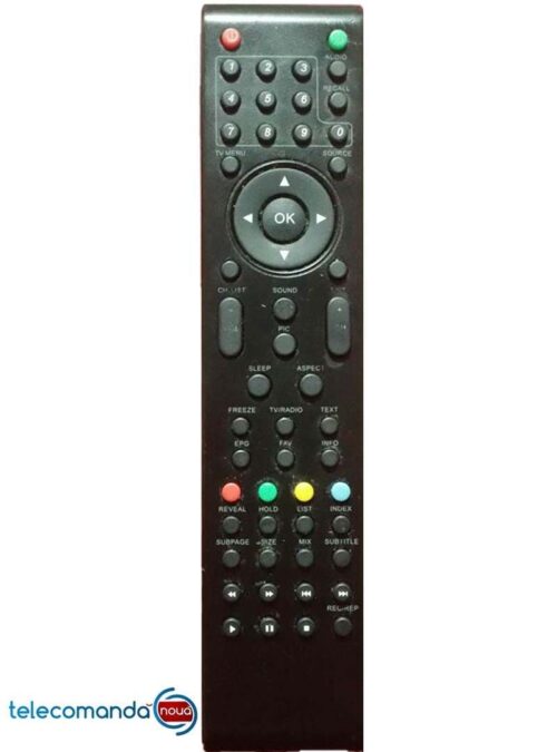 Telecomanda AEG 1 care o comercializam are alt aspect decat originala . Telecomanda AEG 1 functioneaza la modele: AEG-CTV2404,CTV 4948 , CTV4947 AKIRA -LCT-B08T26H ALTEK-AEDVB 19 DYON-ALPHA 22LCDTV/DVD ,BETA 24 V2, ENTER 32 ,GAMMA24LCDTV/DVB-S2,GAMMA24LCD,LAMBDA 24,SIGMA 22,SIGMA24, HAIER-LET19C430 ,LET22C430,LT32C360, NIKEI NK19-789 ODYS - BASE 22-LEDTV,MONO X 24-LED TV  , PROSONIC-LCD 22201 SCHAUB LORENZ-LT-19243/0,LT19-2608G, TECHNOSONIC - LCD1908, TERRIS- LCD2292,TV2213 TEVION- LCD  2212,LCD TV2292,LED2222,LED2223,LED2224,LCD TV 2292 Functioneaza cu doua baterii R3 ( AAA )