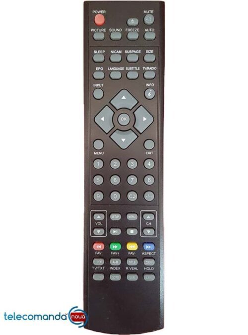 Telecomanda PROSONIC B24I198 PBT-26000 pe care o comercializam are alt aspect decat originala . Functioneaza cu doua baterii R3 ( AAA )