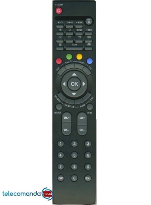 Telecomanda BAIRD HYF-51L I81833 pe care o comercializam noi nu are  acelasi  aspect ca in poza de prezentare dar functioneaza la fel . Functioneaza cu doua baterii R3 (AAA)