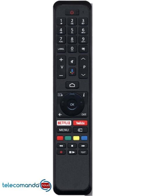 Telecomanda Panasonic TX-55HX710E pe care o comercializam noi are alt aspect  si functioneaza la fel fara comanda vocala. Functioneaza cu doua baterii R 3