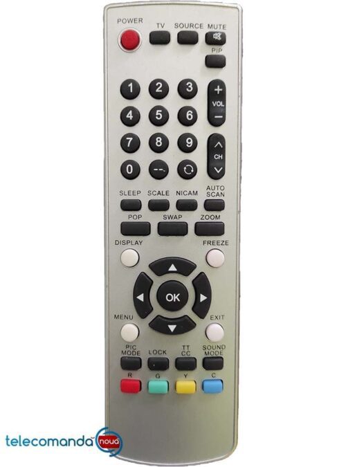 Telecomanda RC 105174 pe care o comercializam are  acelasi  aspect ca originala dar functioneaza la fel   pentru urmatoarele modele : BOMAN TV 310 , BRIGMTON BMT 104 TDT , BRONDI TV- 10 PLUX DVB-T , , CM REMOTES 90 08 64 10 , DENVER DVBT 805 , DICRA , TVP 770 DT-LCD7" SHARK DR 101 C - AUTO , UNITED DTV ,7058 H , UNITED DTV ,7098 H WATT RADIO TVC 218 ,WATT RADIO TVC 218 TX Functioneaza cu doua baterii R6 (AA)