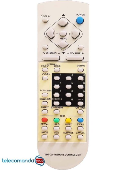 Telecomanda JVC RM-C355 REMOTE CONTROL UNIT nu are nevoie de nici o alta setare suplimentara avand aceleasi functii si aceeasi dispozitie a butoanelor dupa cum se vede in poza de prezentare. Telecomanda inlocuieste originalul. Va rugam sa verificati compatibilitatea cu cea originala a televizorului daca nu sunteti sigur ca se potriveste , va rugam sa ne trimite-ti poza cu eticheta televizorului si a telecomenzi si noi va ajutam. Telecomanda JVC RM-C355  functioneaza la modelele de televizoare; JVC- 20D 303 , 27 CM 4 ,  27 D 201,36 AV 36050 , A 12672 , A 27 BP 4, A 27 D 200, AB 32020 , AC 20 D 303 , AU 20 120 , AU 32050 ,AV- K 25 MX 2,SV-K25MX 3, AV-K 2582 , AV- K2983, AV - N 2043 ,AV - P 29 X , AV - S 33 MX 2 ,AV 0D202, AV 14 A 10 , AV 14 ATG 2 . AV 2 D 502 , AV 20 BM 3, AV 20 BM 4, AV 20 BP 3, AV 20 BP 6, AV 20 CM 3, AV 20 CM 4 , AV 20 CM 5,, AV 20 CM 6 , AV 20 D 202 , AV 20 D 203, AV 20 FD 24 , AV 20 NTG 2 , AV 20 RM 3 , AV 20 RM 3, AV 20 TP 3, AV 20 TP 4, AV 20 TP 5, AV 20 TPS , AV 200 Z 0, AV 20020 , AV 20021 , AV 2012 , AV 20120, AV 20 121 , AV 20200 , AV20220 , AV 200220 S, AV 20221 , AV 20221 S, AV 2049 S  JVC- AV 2050 , AV 2051, AV 2051 S,AV 2053 M, AV 2056 M , , AV 2057 S , AV 2059 S , AV 2060, , AV 2061 , AV 2070 ,, AV 2071 , , AV 2075 S , , AV 2080 S ,, AV 20808 ,, AV 2081 S , AV 21 ATG 2 , AV 21 BP 4, AV 21 D 10 , AV 21 DM 10 , AV 21 DTG 2 , AV 21 LT 1 , AV 21 LTG 1 , AV 21 ME , AV 21 MEU , AV 2104 EE , AV 21120 , AV 23 D  203 , AV 23020, AV 237 CM 4 , AV 24 WT 5 EIS , AV 24 WT 5 EKS , AV 26 BM 4 , AV 26 BMR , AV 2637 S , AV 2648 S, AV 2649 S, AV 2650 S, AV 26505 , AV 2651 S, AV 2657 S, AV 2658 S, AV 2659 S , AV 2672 S , AV 2672 X , AV 26725 , AV 27 B 200 , AV 27 BM 2, AV 27 BM 2 , AV 27 BM 3, AV 27 BM 4 , , AV 27 BM 5 , AV 27 BMS , AV 27 BP 3 ,AV 27 BP 4 ,AV 27 BP 54  ,AV 27 BPD , AV 27 CM 3, AV 27 CM 4, AV 27 CM 5, AV 27 CMH , AV 27 D 20D , AV 27 D 200 , , AV 27 D 201, AV 27 D 202 , AV 27 D 202 R , AV 27 D 202 S , AV 27 D 302 , AV 27 D 302 R , AV 27 D 302 S , AV 27 D 500 , AV 27 D 502 , ,AV 27 D 502R  , AV 27 D 502 S, AV 27 D 5001 , AV 27 D 800 , AV 27 DS 01 ,  AV 27 F 702 ,   AV 27 F 702 S ,  AV 27 F 703   ,  AV 27 F 7036 ,  AV 27 F 713 , AV 27 F 724 , AV 27 F 802 , AV 27 BP 4 , AV 27 TH 3 , AV 27020 ,  AV 270201 , AV 27050 , AV 27220, AV 27220 R , AV 27220 S, AV 27260 , AV 2749 S , AV 2750 S, AV 2750 S , AV 27500 , AV 2751 S , AV 27580 , AV 2759 S , AV 2760 S , AV 2761 S , AV 27650 , AV 2770 , AV 2771 S , AV 27770 , AV 2777720 , AV 27790 , AV 27805 , AV 278050 , AV 2781 S , AV 2794 S ,AV 27 95 S , AV 28750 , AV 3 D 501 , AV 30 CM 5 , AV 31 BM 3 , AV 31 BM 4 , AV 31 BP 3 , AV 31 BP 4 , AV 32 BX 3 , AV 32 D 00 Functioneaza cu doua Baterii R 3 ( AAA)