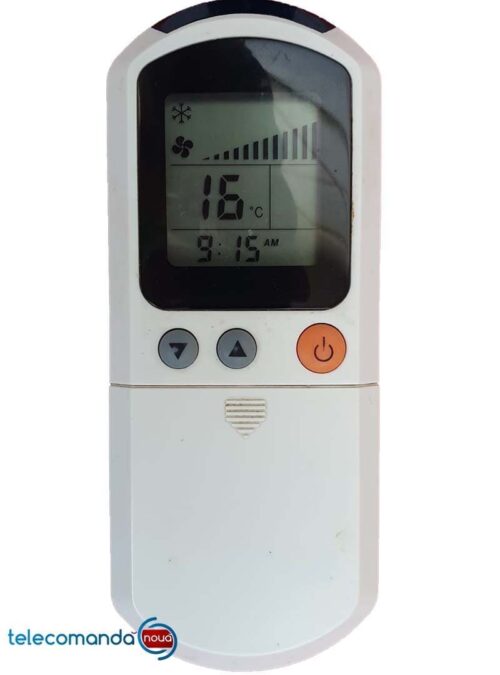 Telecomanda aer conditionat AIRKOOL pe care o comercializam este diferita fata de cea din poza. Se ofera o telecomanda care nu are nevoie de setari suplimentare  complicate, functioneaza cu 2 baterii R 3 ( AAA) . Telecomanda inlocuieste originalul. Va rugam sa verificati compatibilitatea cu cea originala de aer conditionat.