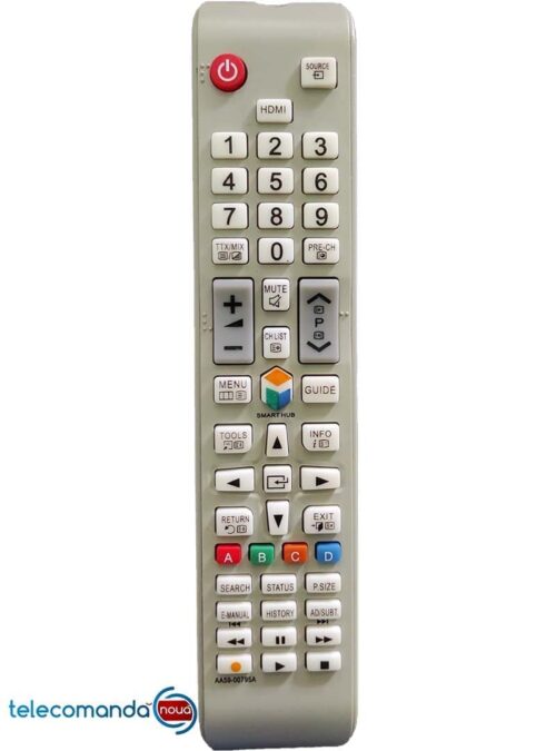Telecomanda Samsung Smart AA59-00795A nu are nevoie de nici o alta setare suplimentara. Avand aceleasi functii si aceeasi dispozitie a butoanelor dupa cum se vede in poza de prezentare. Telecomanda inlocuieste originalul. Va rugam sa verificati compatibilitatea cu cea originala a televizorului Telecomanda Samsung Smart AA59-00795A functioneaza la modelele : BN 59-01178 F , BN59-01198Q , UA32 J5500 ,UA 40 H 4203 AW , UA 40H5203 AK ,UA 40 J 5500 , UA 40 J 6200 , UE43J4510AW ,UE 43 J 5500 , UE22J5200 , UE32J5200 , UE 40J5000AW , UE40J5200 , UE405202 , UE40J5250 ,UE40J6200 , UE40J6250SUXZG , UE40J6270 ,UE40J6289 , UE40J6300AK ,UE40JU6430 , UE40JU6435 , UE40JU6450 , UE40JU6480 , UE40JU6485 , UE40JU6495 , UE43J5600AK , UE43J5670 ,UE48J5200 , UE 48J5250 , UE 48J5500, UE48J5570 SU , UE48J5580 , UE48J6250 , UE48J6350 , UE48J6350SU , UE48JU6400K  UE 48JU6435 , UE 48JU6485 , UE 48JU6490 , UE 48JU6495 , UE49J6250 ,UE50J6289 , UE50JU6800 ,UE50JU6850 , UE55J5550 , UE55J6250 , UE 55J6289 , UE 55J6350 ,UE55J6370 , UE55JU6250 , UE55JU6410 ,UE55JU6430 ,UE55JU6450 , UE55JU6480 ,UE55JU6485, UE55JU6490, UE55JU6495 , UE55JU6800 ,UE55JU6850 , UE60J6250 , UE60J6289 ,UE60JU6470 ,UE65J6299 ,UE65JU6070 , UE65JU6400K ,UE65JU6470 , UE75JU6470 , UN 46 D 6050 Functioneaza cu doua Baterii R 3 ( AAA )