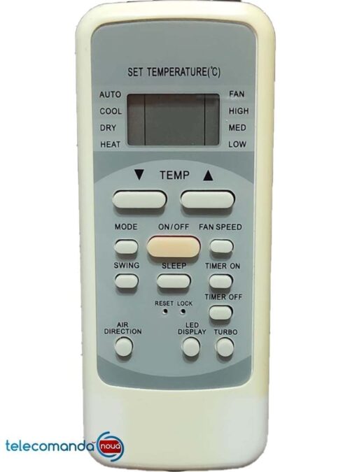 Telecomanda aer conditionat COOLIX pe care o comercializam este diferita fata de cea din poza. Se ofera o telecomanda care nu are nevoie de setari suplimentare  complicate, functioneaza cu 2 baterii R 3 ( AAA) . Telecomanda inlocuieste originalul. Va rugam sa verificati compatibilitatea cu cea originala de aer conditionat.