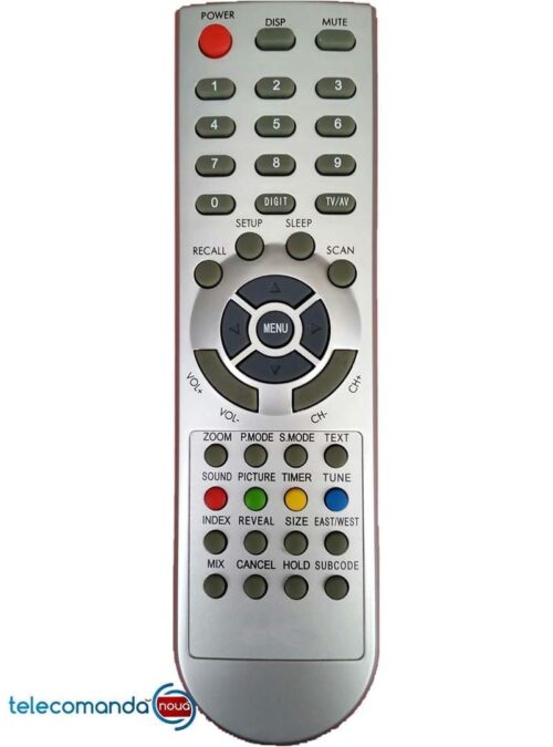 Telecomanda Akai CT-2109ASS Telecomanda   pe care o comercializam noi nu are acelasi aspect ca in poza de prezentare Telecomanda inlocuieste originalul. Echipa  https://telecomandanoua.ro  face eforturi permanente pentru a verifica informatiile asociate produselor din aceasa pagina si pentru a pastra acuratetea acestora. Atat specificatiile tehnice cat si imaginile prezentate au caracter informativ si poate  contine erori de operare sau inadvertente. Daca sezizati o problema va rugam  sa ne anuntati  ! Aceastea precum si preturile produselor pot fi modificate de catre producator fara preaviz si nu constituie o obligativitate contractuala. In general: pe orice aparat exista undeva atasata o eticheta lipita  cu modelul si numarul acestuia. Daca nu puteti identifica aparatul   in baza noastra de date, va rugam sa ne scrieti toate numerele de pe eticheta si o poza cutelecomanda . Puteti sa ne trimiteti pe Watssap sau formularul de contact . Aceste date ne ajuta sa cautam noi telecomanda  pentru televizorul dumneavoastra . La cele mai multe aparate TV, eticheta cu modelul se afla in partea din spate a aparatului. Va rugam sa verificati compatibilitatea cu modelul televizorului Functioneaza cu doua baterii R3 ( AAA )