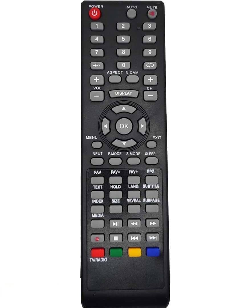 Telecomanda 6 Led-Lcd nu are nevoie de nici o alta setare suplimentara avand aceleasi functii si aceeasi dispozitie a butoanelor. Telecomanda arata la fel ca in poza de prezentare. Telecomanda inlocuieste originalul. Va rugam sa verificati compatibilitatea cu cea originala a televizorului daca nu sunteti sigur ca se potriveste . Va rugam sa ne trimite-ti poza cu eticheta televizorului si a telecomenzi si noi va ajutam. Telecomanda functioneaza la modelele : AEG - CTV4905 , BLUETECH-ID 14LT1 ,ID 32 LT 1 BRAVO-T773 , AKAI ALED 2604 T , AKAI AL 2415 TC , AKAI ATE 23002 CNW , AKAI ATE-24014CNK APEX- AP 4266 , CM REMOTES-90505992,90811409 ASANO 32DF 1001 H, ASANO DF 1001 H, ASANO TFD 2208 DVB - T COMBO AUDIOLATVBD 822 LED BMKB ,AUDIOLA TVBD-822L ED - BKMP, AUDIOLATVBD822LED VERS. 3,AUDIOLA TVC 824 ,AUDIOLA TVD 219 LED MP 01 AUDIOLA TVD 222 LED MP 01,AUDIOLA TVD 232 LED MP 01, AUDIOLA TVD 822 BKMP AUDIOLA TVD 824, AUDIOLA TVDB 131 TFT , AUDIOLA TVDB 819 , AUDIOLA TVDB 819 LED MP 01 AXEN-AX 022 L 11 DSM-LED 2201 FHD ELEKTROMER-31192 SKYTECH HISENSE-EN - 83801 ,HN43N2176F ,LEDN 32 D 33 ,LEDN 40 N 50P IPURE-TFH 32 L 4 JTC-824D,19C TV 823, 32TT, 821,821D, 822C , 824 LED , 824D, 832 LED , DVB-82151 , JAY-TECH , JTC 821 , JTC 832 LED , JTC JAY-TECH , JTC TV 823 , JTC-824 LED , JTC19C , LED TV 818 , LED TV 832 MURAT ELEKTRONIK-ZAPP 146 NIKKEI-K27 ,NK19-712DT ,NK 19-7120 ,NK1986 LCD ,NK 1987 LCD ,NK 2287 QONIX-LCD 2250 DVB - T ,LCD 2299 DVD RENDER-K27 ,TFH 19WL4 SANSUI-4712 ,NC01 SCHNEIDER-SFR -1490 ,SFR-2190TDT ,SRF 1590 TDT ,SRF2190TDT SENSI-LCD 22 HYT SENSY-22YAL-T ,LCD 22 HYT SOGO-SS1930 SKYTECH-LCD 2 SUNNY-6172 ,SN 022 L 306,4812 ,LCD LED TV TECHNICA-LCD 15.4-830 TREVI-DTV2519CI ,DTV 2522 Cl ,DVBT2719CI ,DVBX 2719 Cl , PALSONIC-RC-806 , TFTV 806 LED VD TECH-ID 14 LT 1 ,ID 15LT1 DVD WALLIS-90505992 ZEPHIR-HZ -19 LCD ,HZ15-LCDV2 ZAPP-ZAPP 14 Telecomanda 6 Led-Lcd functioneaza cu doua baterii R3 ( AAA).