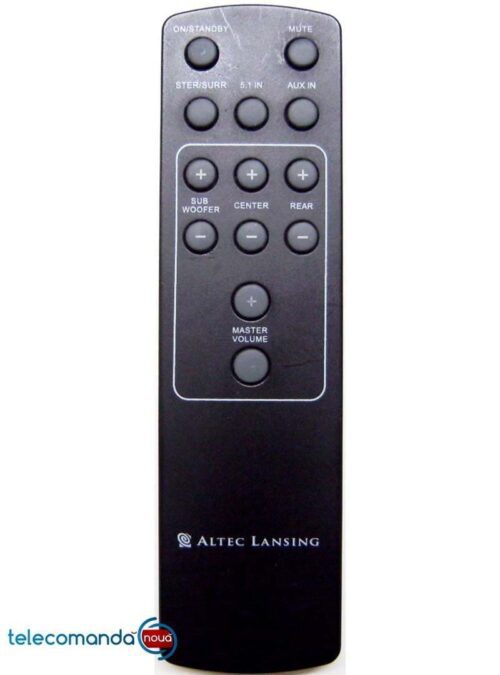 Telecomanda ALTEC LANSING pe care o comercializam noi are alt aspect decat originala .Functioneaza cu doua baterii R3 ( AAA )