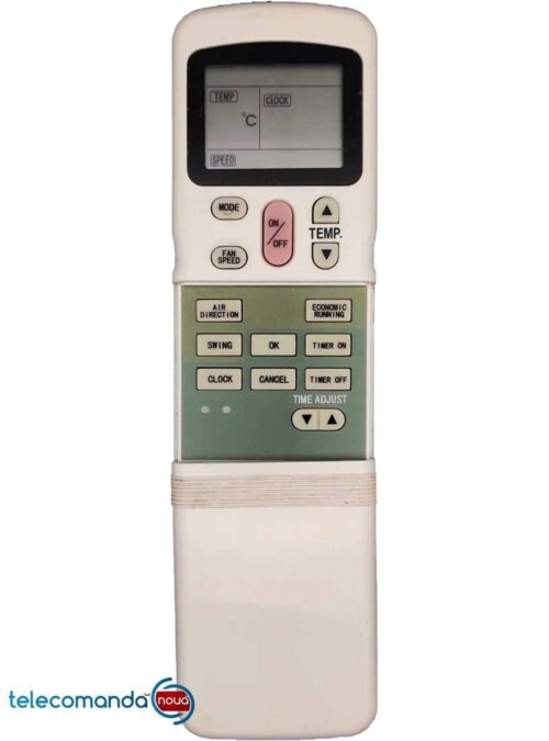 Telecomanda aer conditionat MILLER TECO   pe care o comercializam este diferita fata de cea din poza. Telecomanda aer conditionat MILLER TECO functioneaza pentru: MILLER TECO-  R11CG/E ,R11 CH-E , R11HG-E SI  R11H Se ofera o telecomanda care nu are nevoie de setari suplimentare  complicate. Functioneaza cu 2 baterii R 3 ( AAA) . Telecomanda inlocuieste originalul. Va rugam sa verificati compatibilitatea cu cea originala de aer conditiona