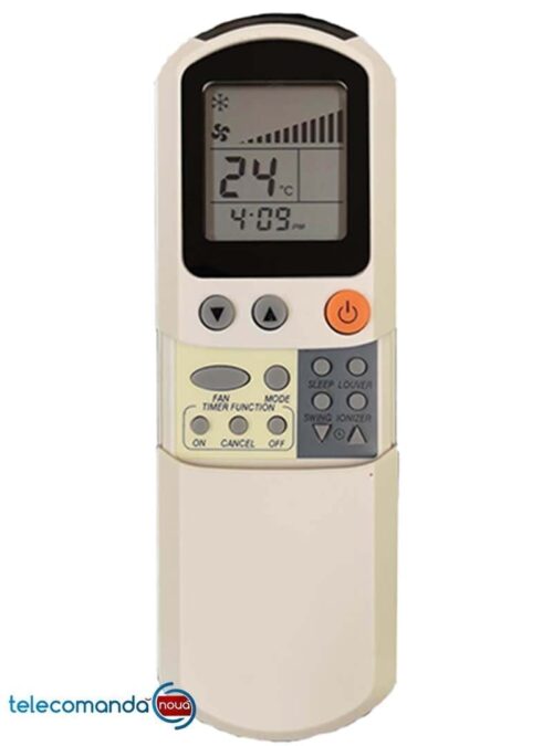  Telecomanda aer conditionat HYUNDAI pe care o comercializam cu acelasi aspect ca in  poza Functioneaza cu 2 baterii R 3 ( AAA) . Telecomanda inlocuieste originalul. Va rugam sa verificati compatibilitatea cu cea originala de aer conditionat.