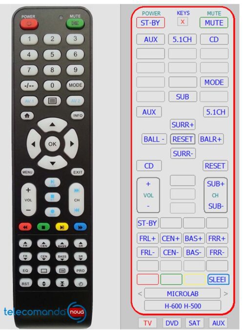 telecomanda MICROLAB_H-600 H-500.