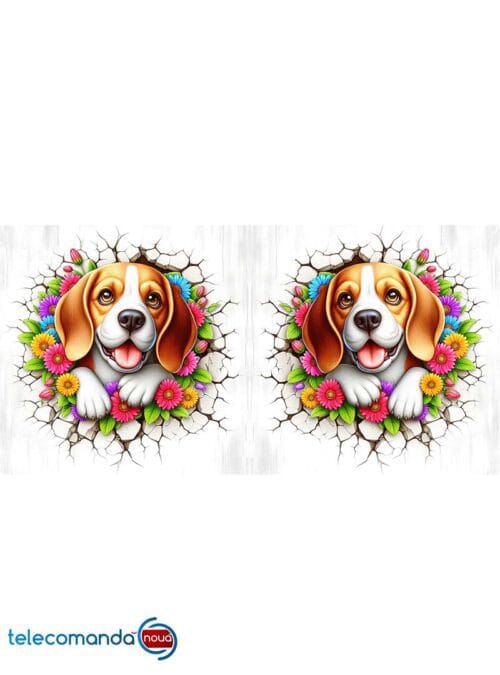 Cană albă personalizată Beagle 2