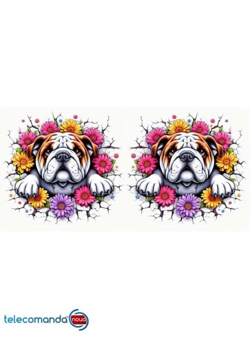 Cană albă personalizată Bulldog 1