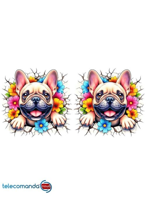 Cană albă personalizată cu Bulldog Frances