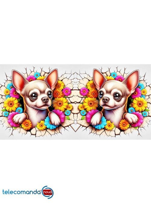Cană albă personalizată Chihuahua 1