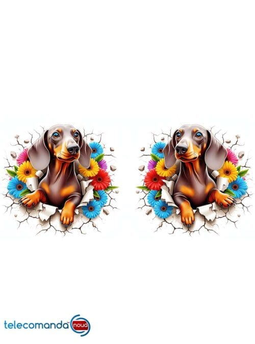 Cană albă personalizată Dachshund