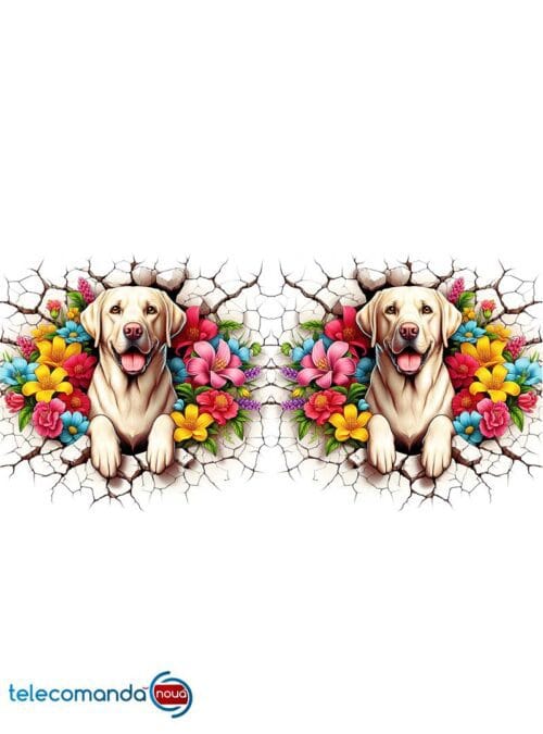 Cană albă personalizată Labrador 1