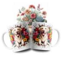 Cană albă personalizată Labrador
