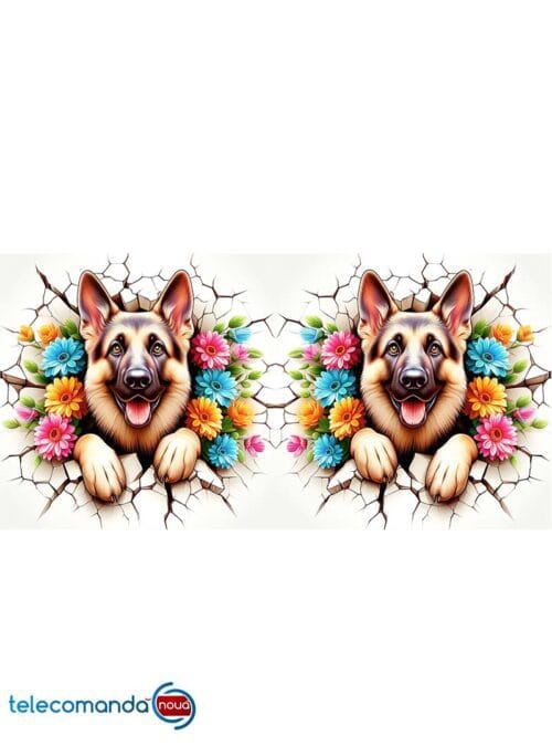 Cană albă personalizată Pastor Aleman