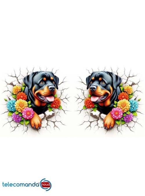 Cană albă personalizată Rottweiler 1