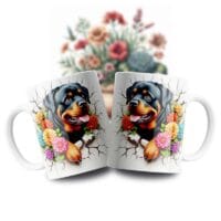 Cană albă personalizată  Rottweiler