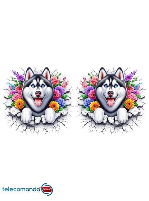 Cană albă personalizată Siberian Husky 1