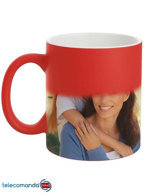 Cana magica personalizata cu pozele tale rosie