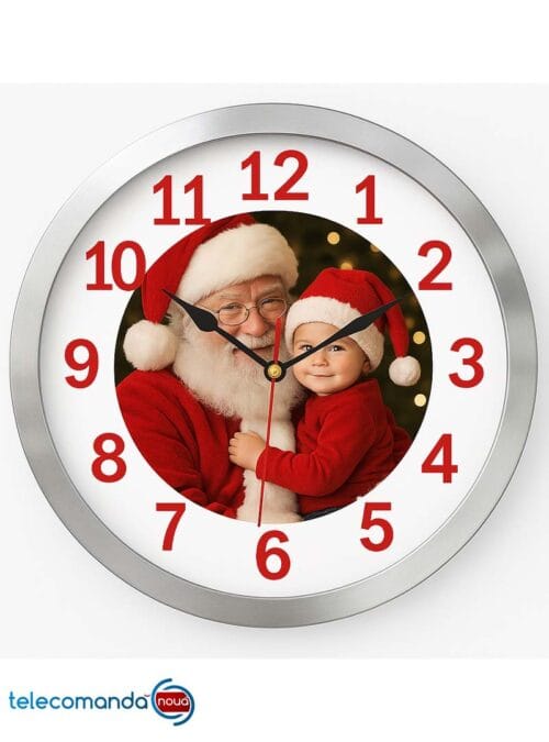 Ceas personalizat cu Mos Craciun
