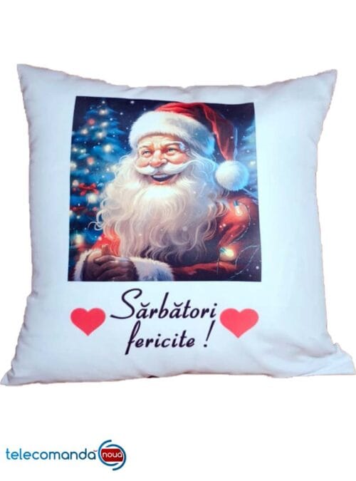 Pernă personalizata cu Moș Crăciun