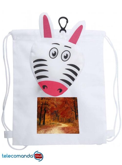 Rucsac cu poza ta cu Zebra