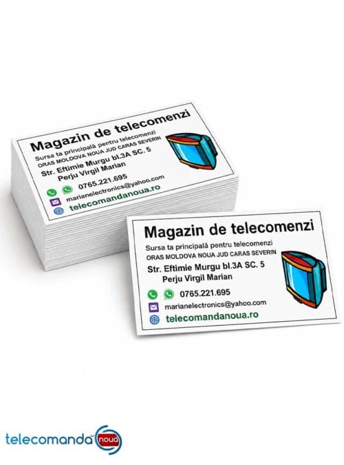 Cărți de vizită personalizate 89 × 50 mm – hârtie foto lucioasă sau mată